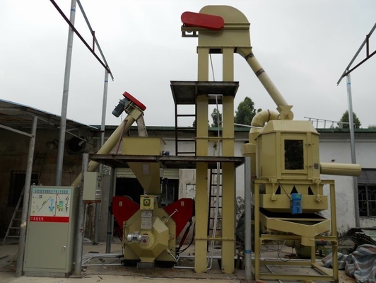 La ligne en bois de granule de paille de cosse de riz de kg/h heure de HKJ 200 - 300 avec l'ascenseur de seau - granulez HKJ32M