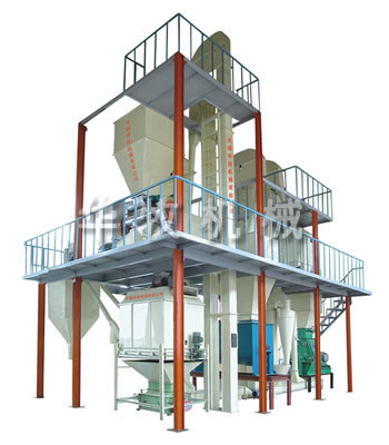 HKJ fait sur commande de la puissance 1 - 2 chaîne de production aquatique d'alimentation des animaux de volaille de granule de t/h HKJ25